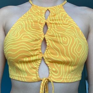 French Zara Orange Crop Top